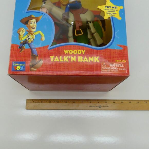 Thinkway Disney Pixar Toy Story 2 Woody Talk'n Bank Figure w